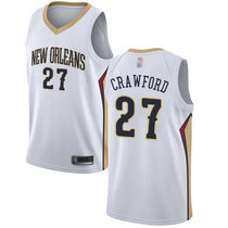 Nike New Orleans Pelicans #27 Jordan Crawford White Game Authentic Stitched NBA Jersey
