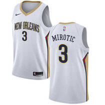Nike New Orleans Pelicans #3 Nikola Mirotic White Game Authentic Stitched NBA Jersey