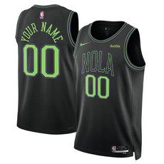 Nike New Orleans Pelicans Custom 2024 Black City Stitched NBA Jersey