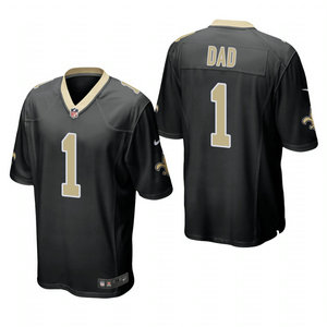 Nike New Orleans Saints #1 Dad Black 2021 Fathers Day Authentic Stitched NFL Jersey