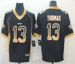 Nike New Orleans Saints #13 Michael Thomas Black Drift Fashion Vapor Untouchable Authentic Stitched NFL Jersey