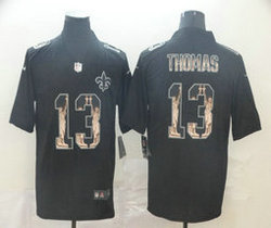 Nike New Orleans Saints #13 Michael Thomas Black Lady Liberty Authentic Stitched NFL jersey