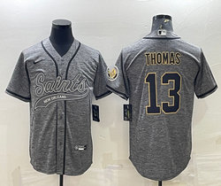 Nike New Orleans Saints #13 Michael Thomas Hemp grey Joint Authentic Stitched baseball jersey