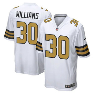 Nike New Orleans Saints #30 Jamaal Williams White Rush Vapor Untouchable Authentic Stitched NFL Jerseys.jpg