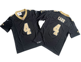 Nike New Orleans Saints #4 Derek Carr Black 2023 F.U.S.E Authentic Stitched NFL Jersey