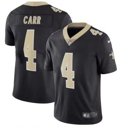 Nike New Orleans Saints #4 Derek Carr Black Vapor Untouchable Limited Authentic Stitched NFL Jersey