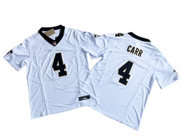 Nike New Orleans Saints #4 Derek Carr White 2023 F.U.S.E Authentic Stitched NFL Jersey