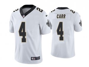 Nike New Orleans Saints #4 Derek Carr White Vapor Untouchable Limited Authentic Stitched NFL Jersey