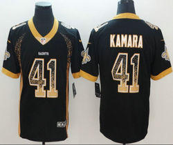 Nike New Orleans Saints #41 Alvin Kamara Drift Fashion Black Vapor Untouchable Limited Authentic Stitched NFL Jersey