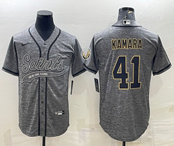 Nike New Orleans Saints #41 Alvin Kamara Hemp grey Joint Authentic Stitched baseball jersey