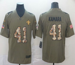 Nike New Orleans Saints #41 Alvin Kamara Limited Olive Camo 2017 Salute to Service Authentic Stitched NFL Jersey