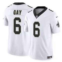 Nike New Orleans Saints #6 Willie Gay White 2023 F.U.S.E Stitched Football Jersey