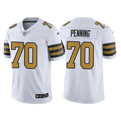 Nike New Orleans Saints #70 Trevor Penning White Rush Authentic Stitched NFL Jersey
