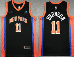 Nike New Yok Knicks #11 Jalen Brunson Black 2024 City Authentic Stitched NBA jersey