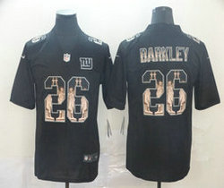 Nike New York Giants #26 Saquon Barkley Black Lady Liberty Authentic Stitched NFL jersey