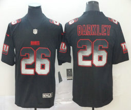 Nike New York Giants #26 Saquon Barkley Black Smoke Fashion Vapor Untouchable Authentic Stitched NFL jersey