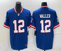Nike New York Giants #12 Darren Waller Royal 2023 F.U.S.E Authentic Stitched NFL Jersey