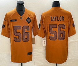 Nike New York Giants #56 Lawrence Taylor 2023 Brown Salute To Service Authentic Stitched NFL Jersey