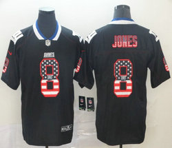 Nike New York Giants #8 Daniel Jones USA flag Lights Out Vapor Untouchable Authentic Stitched NFL jersey