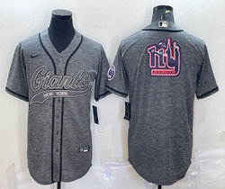 Nike New York Giants Hemp grey Joint team logo Authentic Stitched baseball jersey