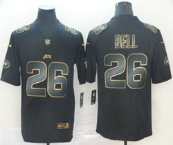 Nike New York Jets #26 Le'Veon Bell Black Gold Vapor Untouchable Authentic Stitched NFL jersey
