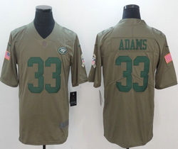 Nike New York Jets #33 Jamal Adams 2017 Salute to Service Olive Authentic Stitched NFL Jersey
