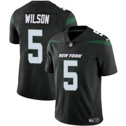 Nike New York Jets #5 Garrett Wilson Black Vapor Untouchable Authentic Stitched NFL Jersey