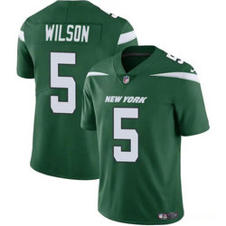 Nike New York Jets #5 Garrett Wilson Green Vapor Untouchable Authentic Stitched NFL Jersey