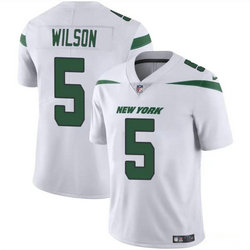 Nike New York Jets #5 Garrett Wilson White Vapor Untouchable Authentic Stitched NFL Jersey