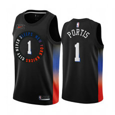 Nike New York Knicks #1 Bobby Portis 2020-21 City With Advertising Authentic Stitched NBA jersey
