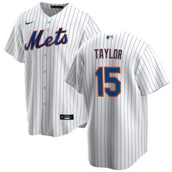 Nike New York Mets #15 Tyrone Taylor White Game Authentic Stitched MLB Jersey
