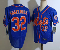 Nike New York Mets #32 Daniel Vogelbach Blue Flexbase Authentic Stitched MLB Jersey