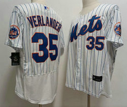 Nike New York Mets #35 Justin Verlander White Flexbase Authentic Stitched MLB Jersey