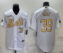Nike New York Mets #39 Edwin Diaz White #39 in front 2022 All Star Authentic Stitched MLB Jersey