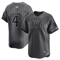 Nike New York Mets #4 Francisco Alvarez 2024 City Game Authentic Stitched MLB Jersey