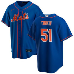 Nike New York Mets #51 Michael Tonkin Blue Game Authentic Stitched MLB Jersey