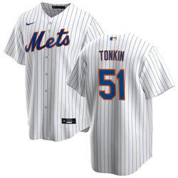 Nike New York Mets #51 Michael Tonkin White Game Authentic Stitched MLB Jersey