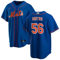 Nike New York Mets #56 Grant Hartwig Blue Game Authentic Stitched MLB Jersey