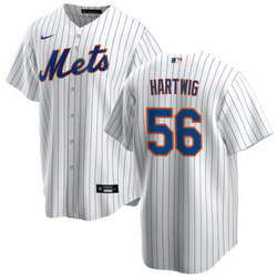Nike New York Mets #56 Grant Hartwig White Game Authentic Stitched MLB Jersey