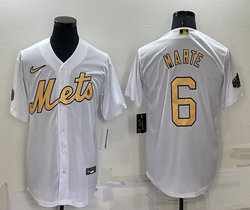 Nike New York Mets #6 Starling Marte White 2022 All Star Authentic Stitched MLB Jersey