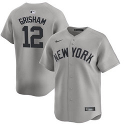 Nike New York Yankees #12 Trent Grisham Gray 2024 Game Authentic Stitched MLB Jersey