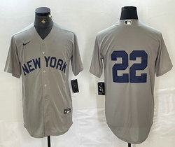 Nike New York Yankees #22 Harrison Bader no name Field of Dreams Game Authentic Stitched MLB Jersey