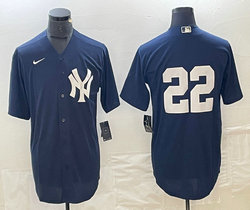 Nike New York Yankees #22 Juan Soto Navy Game Stitched MLB Jersey