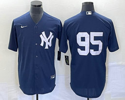 Nike New York Yankees #95 Oswaldo Cabrera Navy Game no name Stitched MLB Jersey