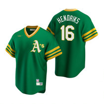 Nike Oakland Athletics #16 Liam Hendriks Green Cooperstown Collection Game Authentic Stitched MLB Jersey