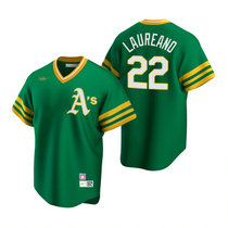 Nike Oakland Athletics #22 Ramon Laureano Green Cooperstown Collection Game Authentic Stitched MLB Jersey
