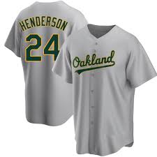 Nike Oakland Athletics #24 Rickey Henderson Gray Game Authentic Stitched MLB Jerseys