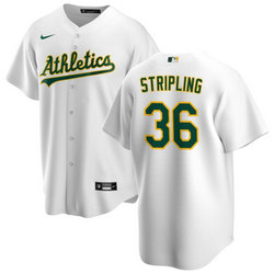 Nike Oakland Athletics #36 Ross Stripling White Game Authentic Stitched MLB Jersey