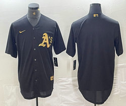 Nike Oakland Athletics Blank Black Gold 4(IV) Authentic Stitched MLB Jersey