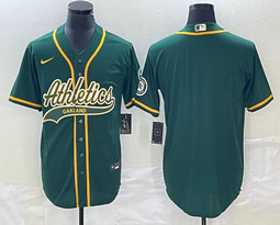 Nike Oakland Athletics Blank Green Joint Stitched MLB Jersey